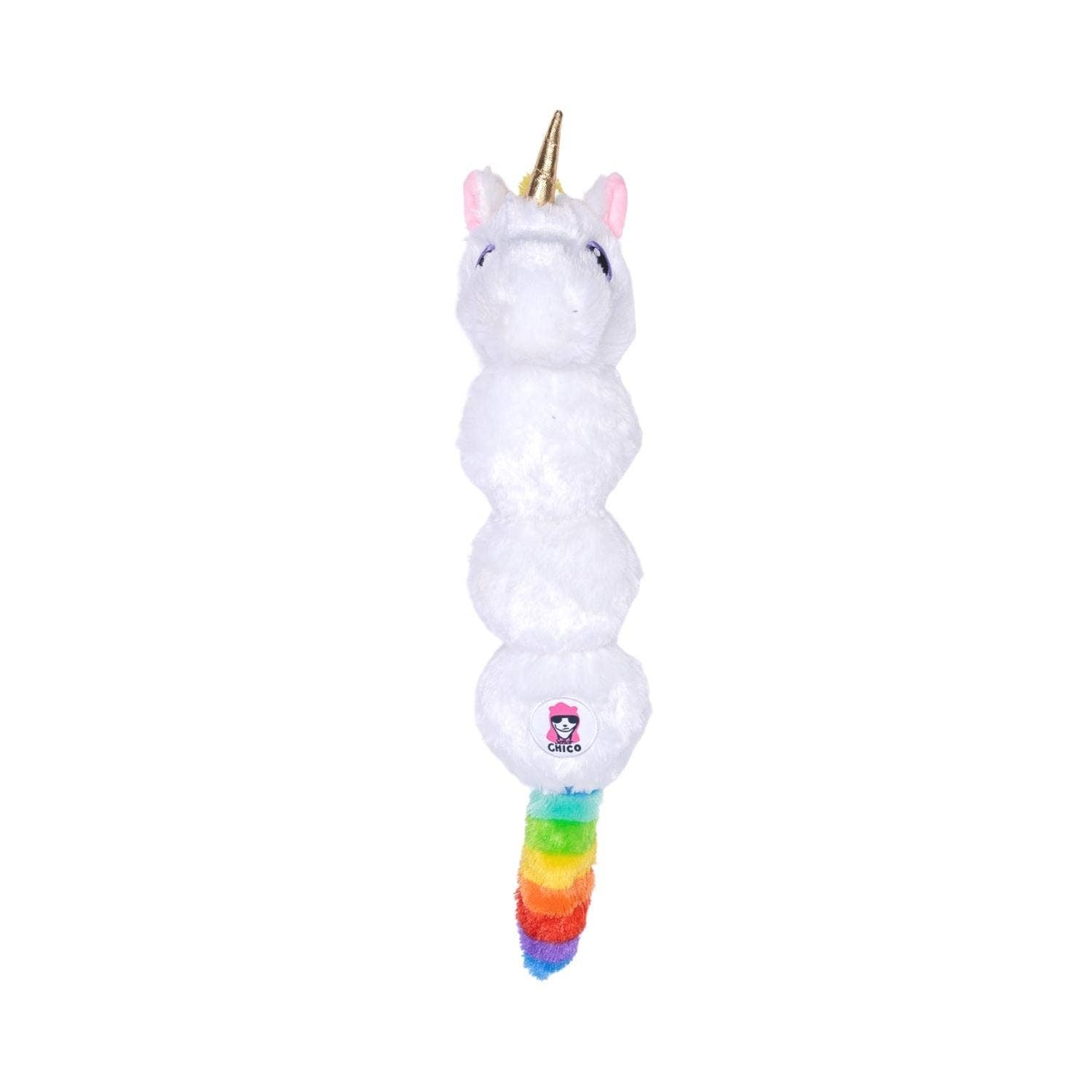 Colorful Unicorn Magical Creature Plush Dog Toy – with Squeaker & Crinkle Paper for Fun Play - Mac's Got More