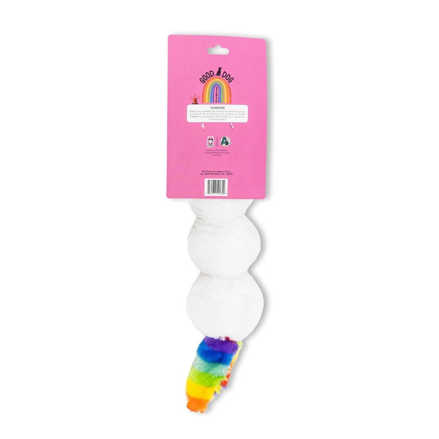 Colorful Unicorn Magical Creature Plush Dog Toy – with Squeaker & Crinkle Paper for Fun Play - Mac's Got More