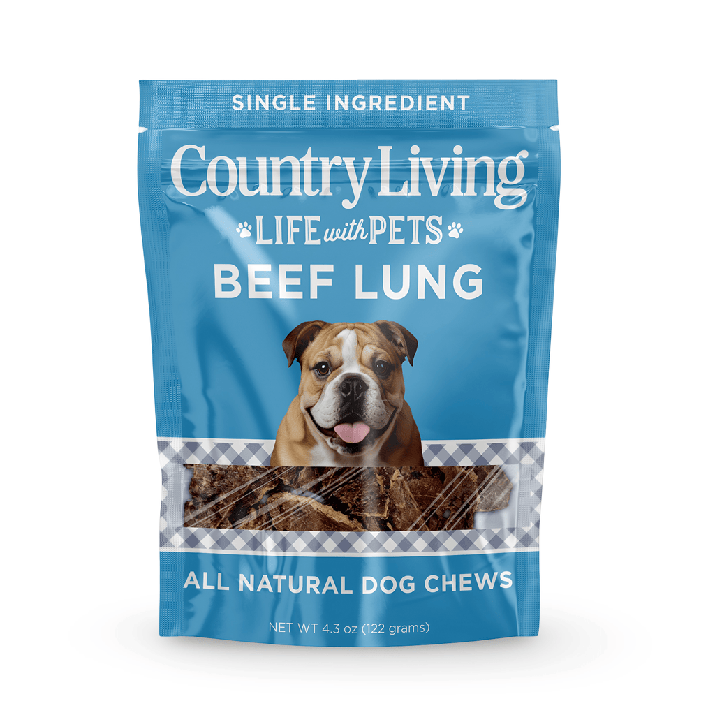 Country Living 4” - 6” Beef Lung Slices Dog Treats – 8oz Bag – 100% Natural, Single - Ingredient, High - Protein, Grain - Free Dog Treats – Crunchy & Lightweight - Mac's Got More