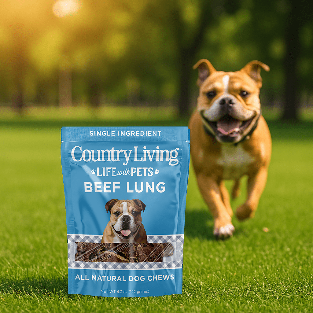 Country Living 4” - 6” Beef Lung Slices Dog Treats – 8oz Bag – 100% Natural, Single - Ingredient, High - Protein, Grain - Free Dog Treats – Crunchy & Lightweight - Mac's Got More
