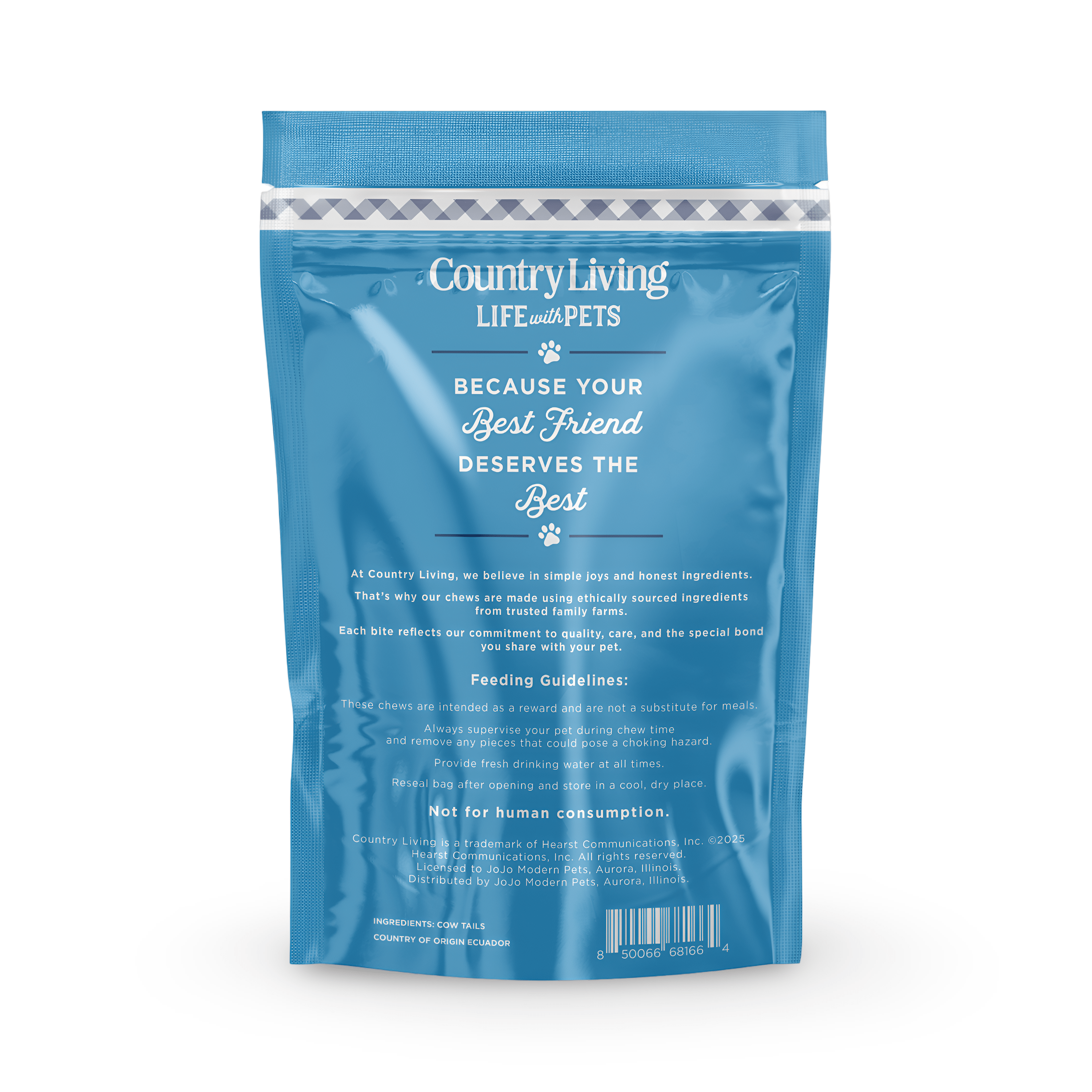 Country Living 5” - 7” Cow Tails Dog Chews – 10 Count Bag – All - Natural, Single - Ingredient, Long - Lasting Beef Chews – High - Protein, Grain - Free – Promotes Dental Health - Mac's Got More