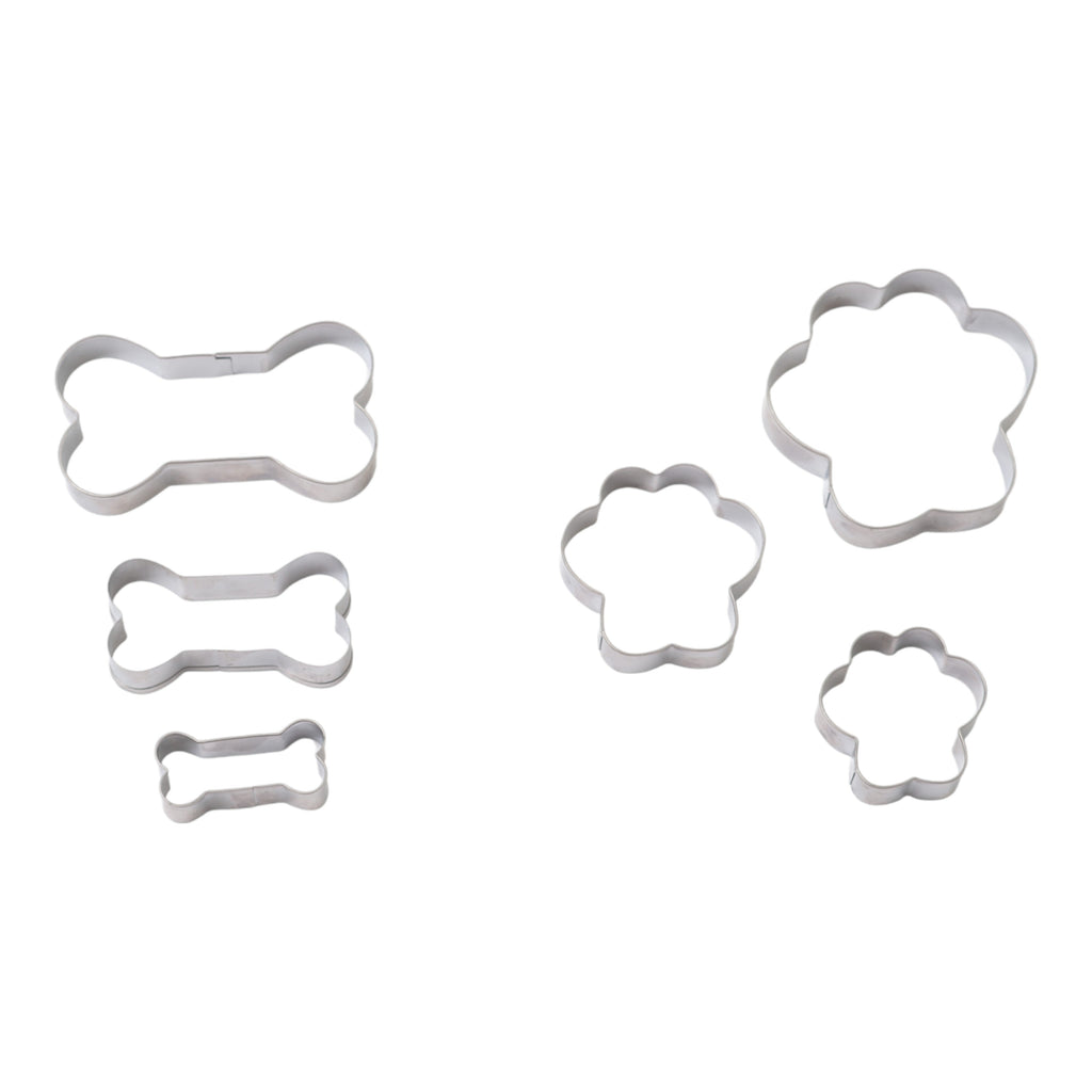 Country Living 6 - Piece Stainless Steel Cookie Cutter Set (3 Paw - Shaped, 3 Bone - Shaped) - Mac's Got More