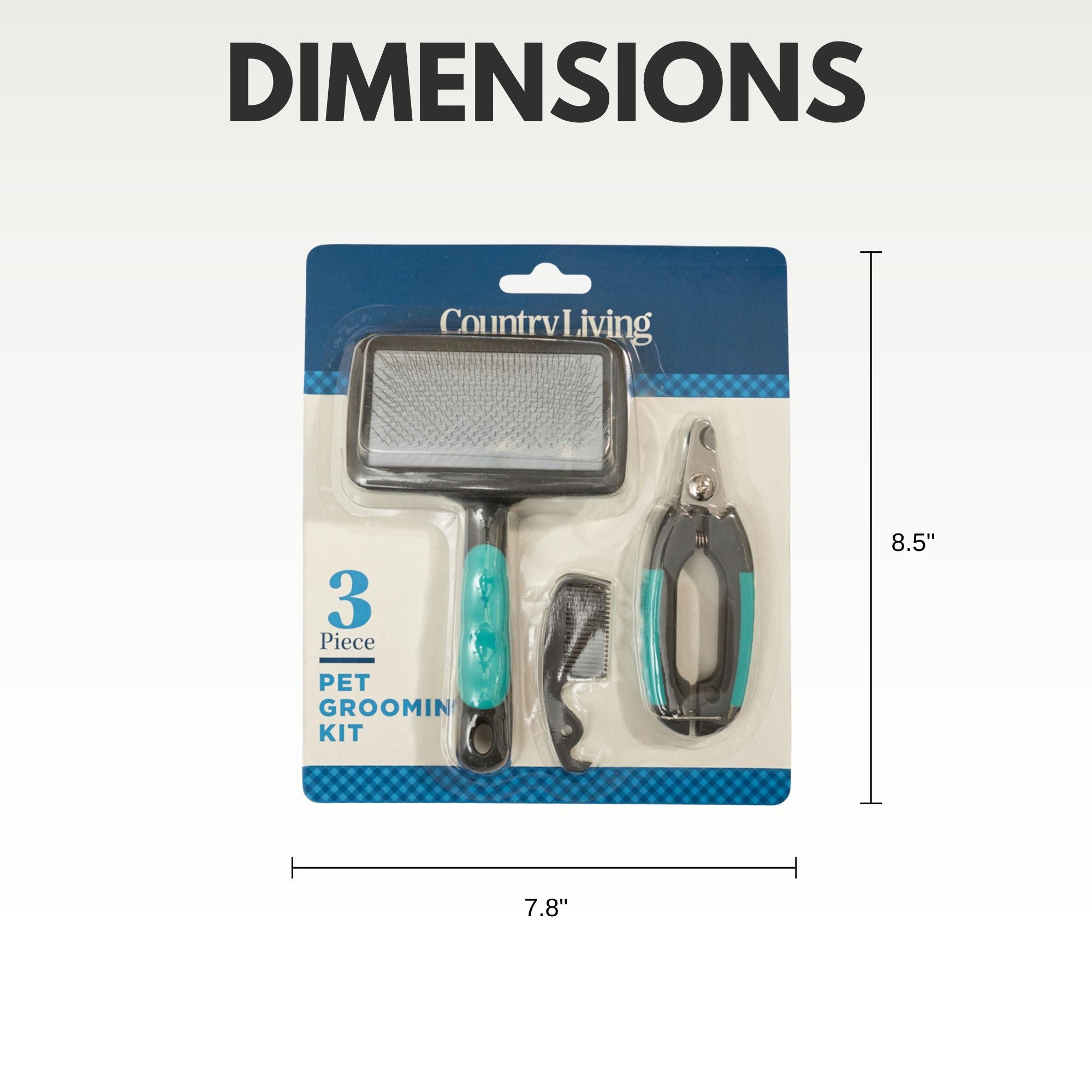 Country Living All - in - One 3 - Piece Dog Grooming Kit for a Healthy and Well - Groomed Pet - Mac's Got More