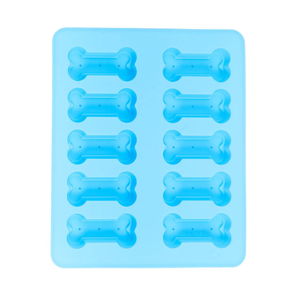 Country Living Bone - Shaped Silicone Baking Tray (10 - Cavity Mold) – for Homemade Dog Treats, Candy, Cookies, Chocolate, and Ice Cubes - Mac's Got More