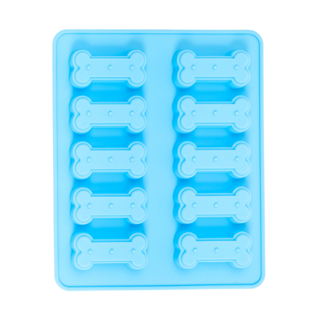 Country Living Bone - Shaped Silicone Baking Tray (10 - Cavity Mold) – for Homemade Dog Treats, Candy, Cookies, Chocolate, and Ice Cubes - Mac's Got More
