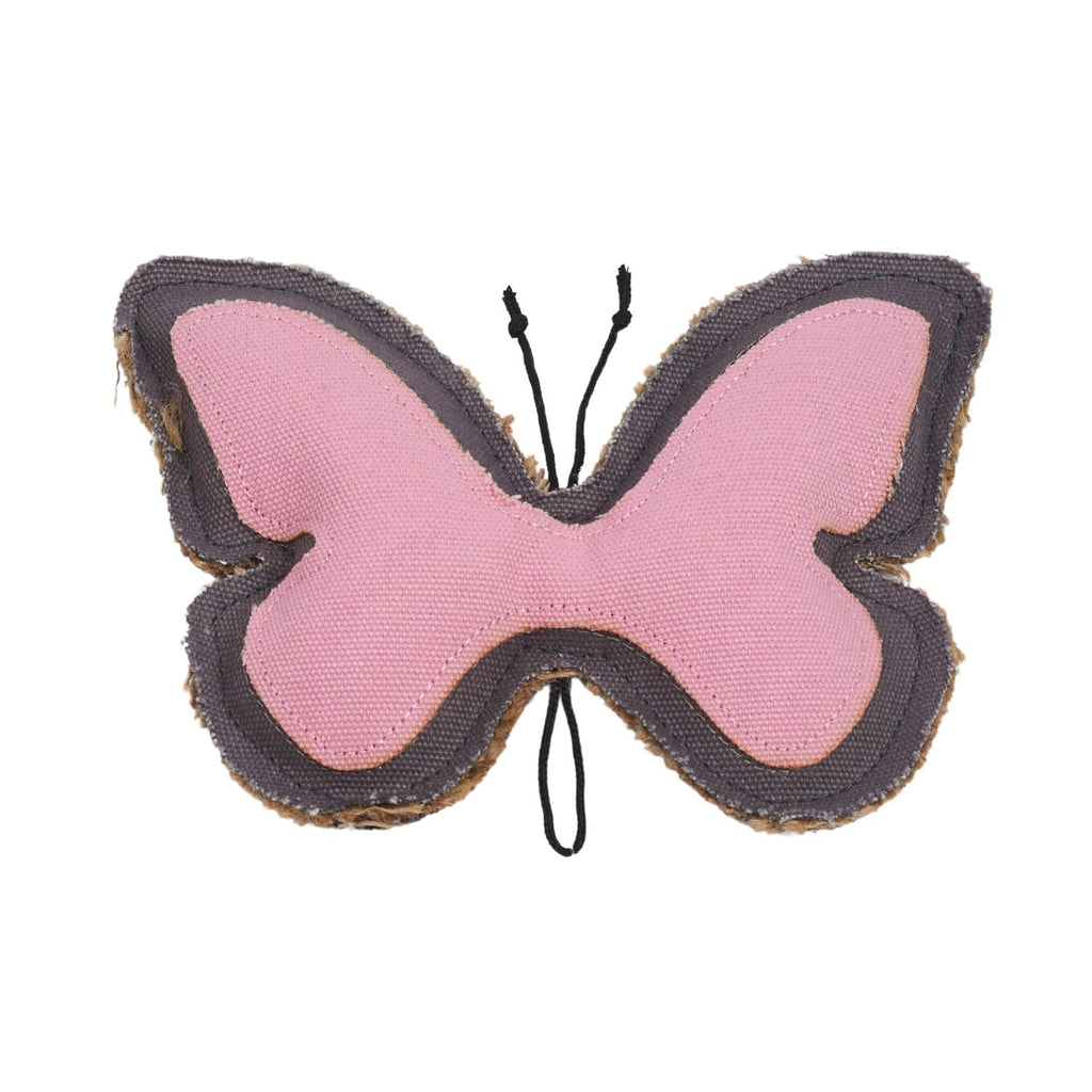 Country Living Canvas & Jute Butterfly - Shaped Dog Chew Toy – Durable, Safe and Non - Toxic - Mac's Got More