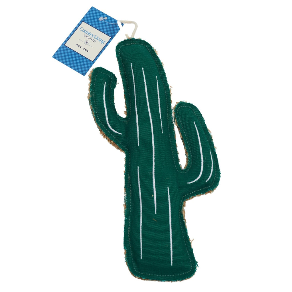 Country Living Canvas & Jute Cactus - Shaped Dog Chew Toy – Durable, Safe and Non - Toxic - Mac's Got More