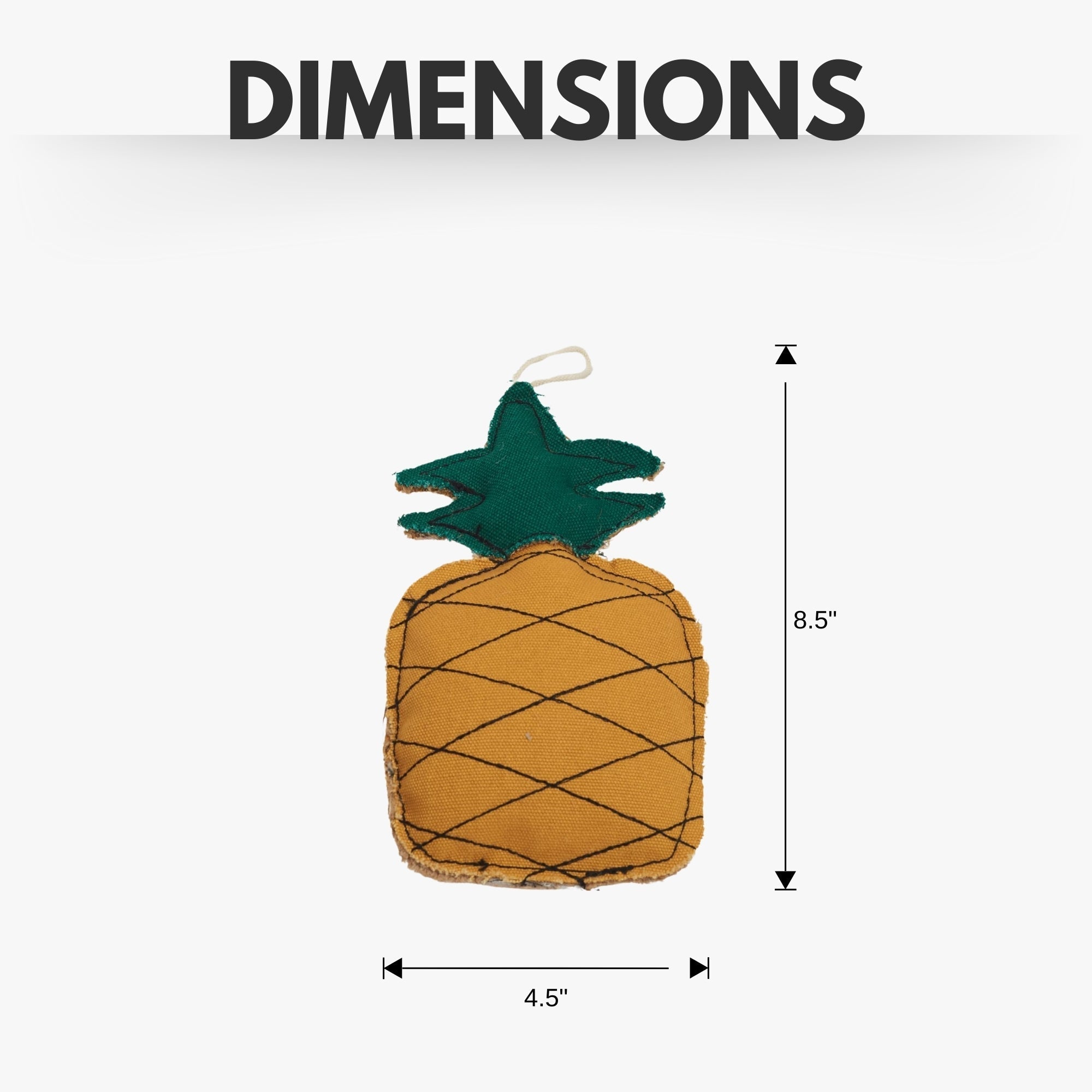 Country Living Canvas & Jute Pineapple - Shaped Dog Chew Toy – Durable, Safe and Non - Toxic - Mac's Got More
