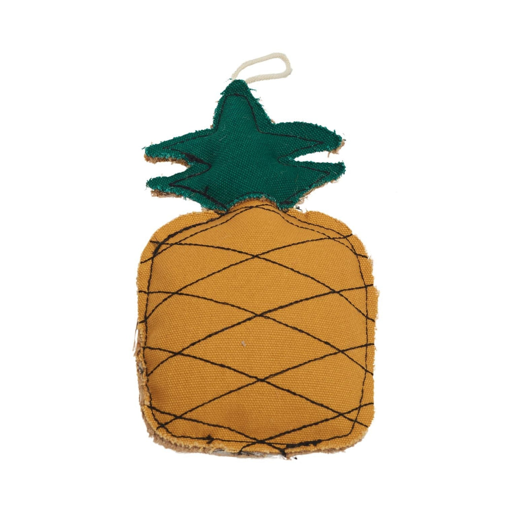 Country Living Canvas & Jute Pineapple - Shaped Dog Chew Toy – Durable, Safe and Non - Toxic - Mac's Got More