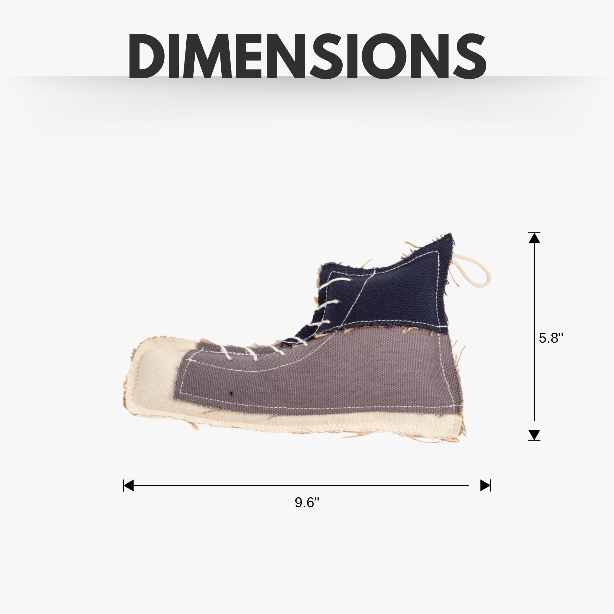 Country Living Canvas & Jute Shoe - Shaped Dog Chew Toy – Durable, Safe and Non - Toxic - Mac's Got More