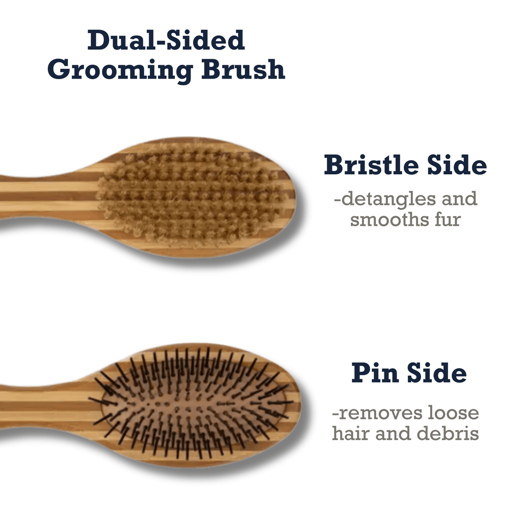 Country Living Dual - Sided Natural Wood Dog Brush - Ergonomic, Durable & Versatile - Mac's Got More