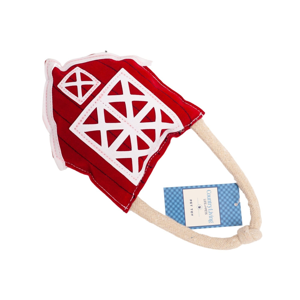 Country Living Faux Leather Red Barn Dog Chew Toy – Safe, Long - Lasting, and Non - Toxic - Mac's Got More