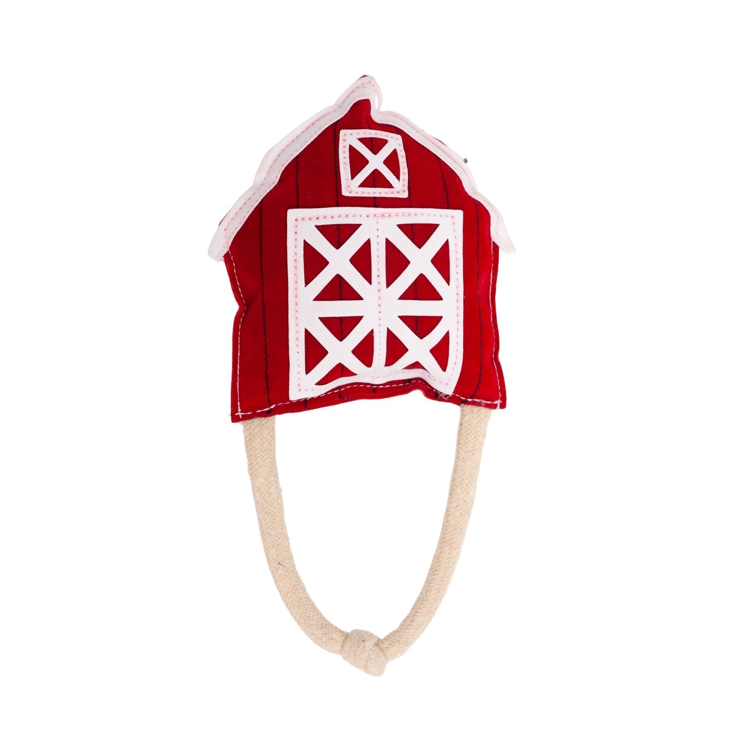Country Living Faux Leather Red Barn Dog Chew Toy – Safe, Long - Lasting, and Non - Toxic - Mac's Got More