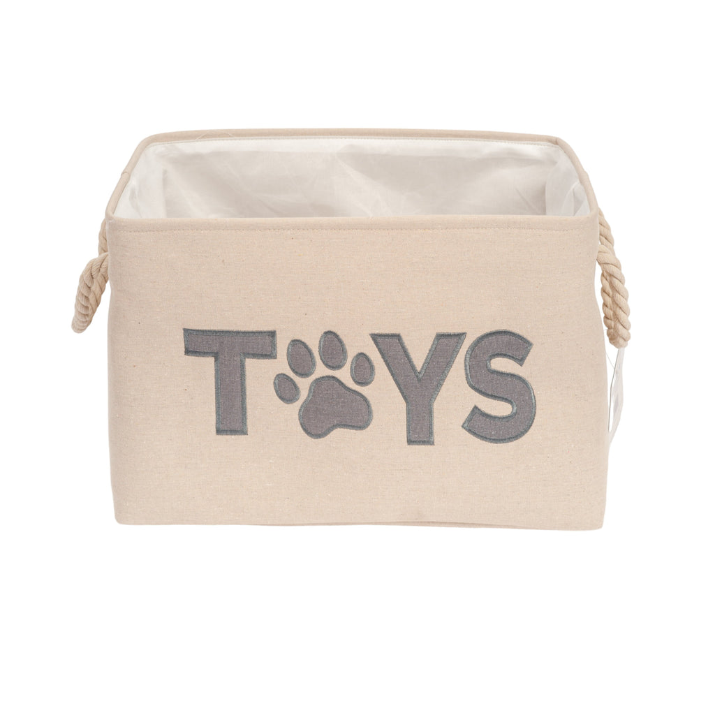 Country Living Foldable Fabric Dog Toy Storage Bin - Convenient Organizer for Pet Accessories - Mac's Got More