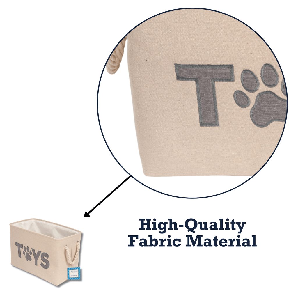 Country Living Foldable Fabric Dog Toy Storage Bin - Convenient Organizer for Pet Accessories - Mac's Got More