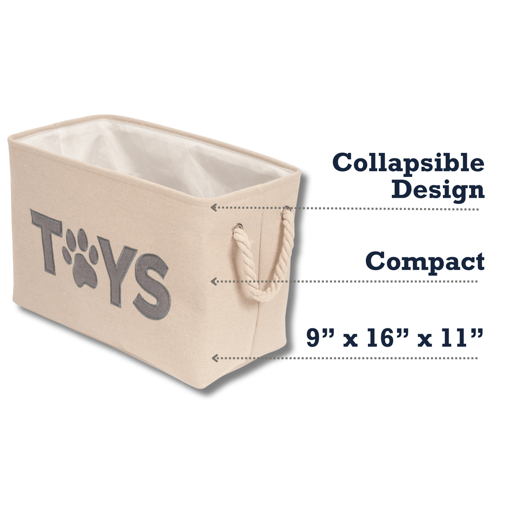 Country Living Foldable Fabric Dog Toy Storage Bin - Convenient Organizer for Pet Accessories - Mac's Got More