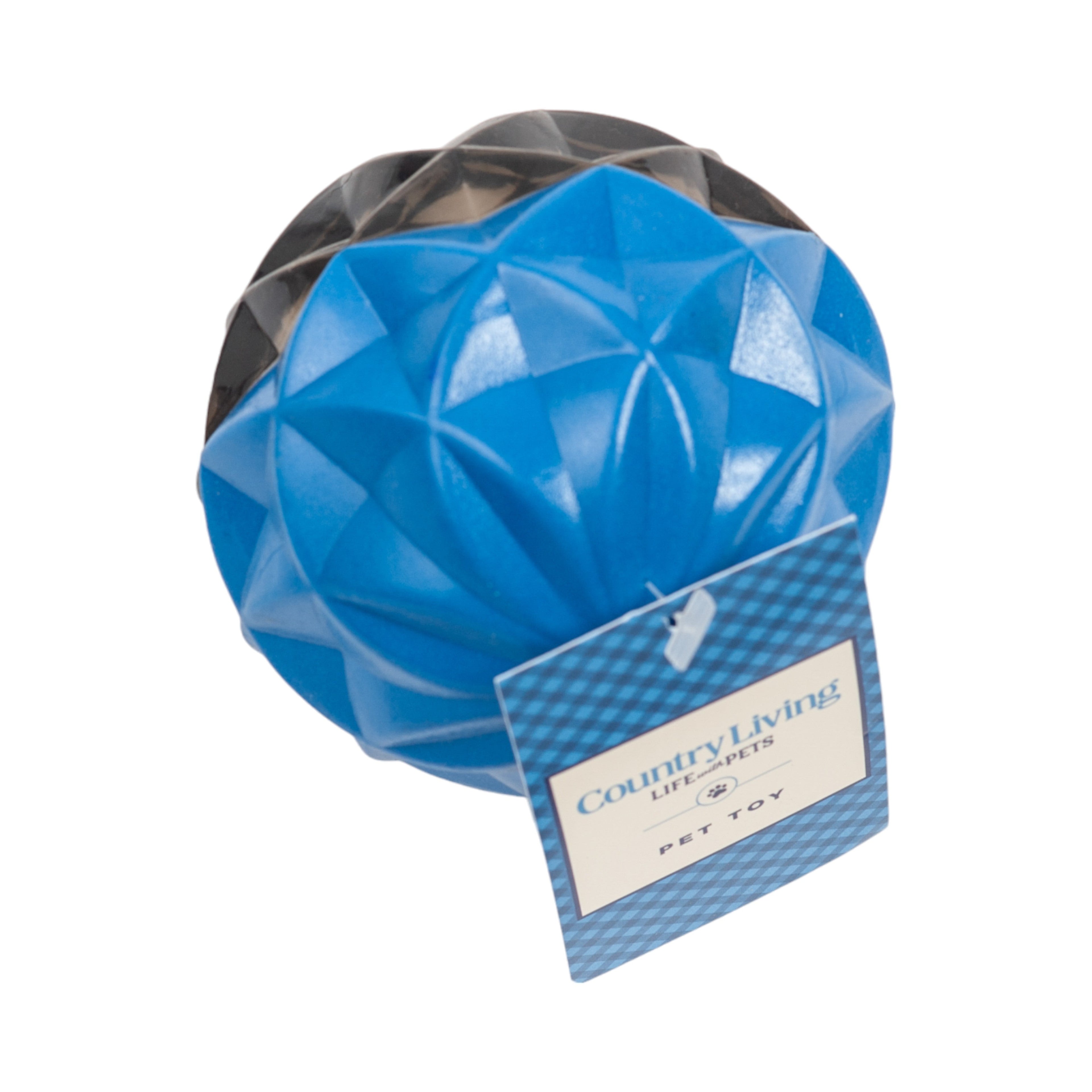 Country Living Geometric Textured Ball Dog Chew Toy, Interactive Rubber Toy for Mental Stimulation – Large - Mac's Got More