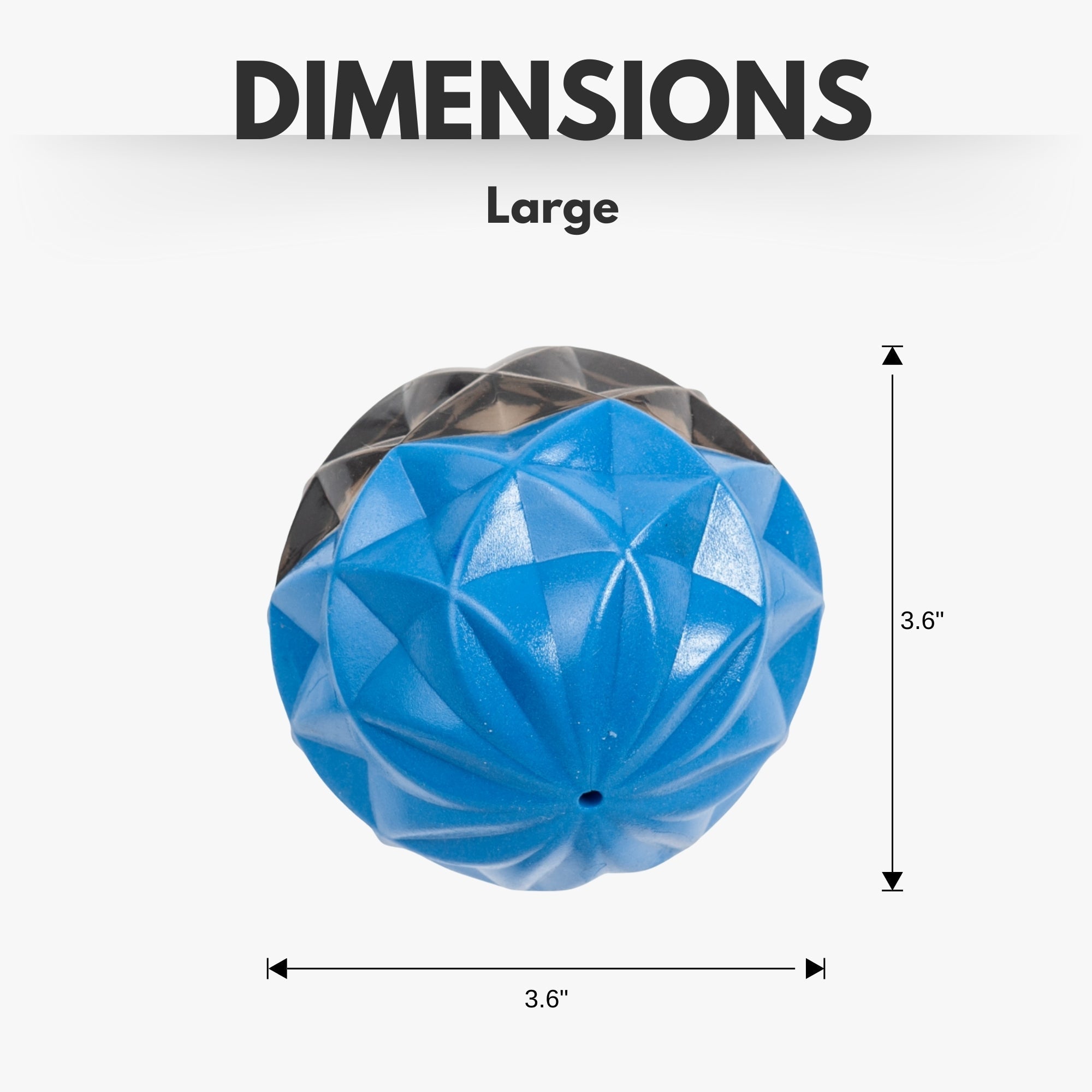 Country Living Geometric Textured Ball Dog Chew Toy, Interactive Rubber Toy for Mental Stimulation – Large - Mac's Got More