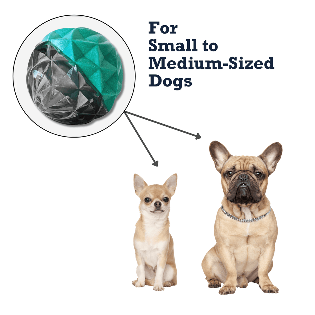 Country Living Geometric Textured Ball Dog Chew Toy, Interactive Rubber Toy for Mental Stimulation – Small - Mac's Got More