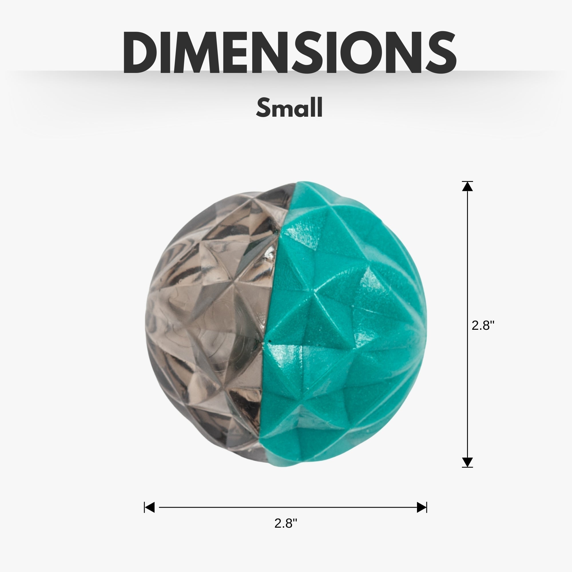 Country Living Geometric Textured Ball Dog Chew Toy, Interactive Rubber Toy for Mental Stimulation – Small - Mac's Got More