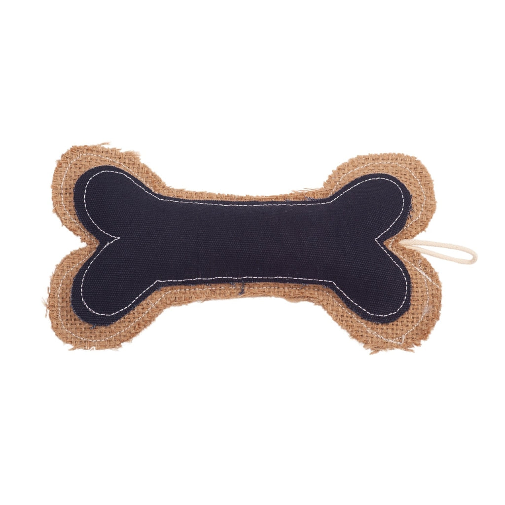 Country Living Jean Leather - Jute Bone Pillow Dog Chew Toy – Durable, Safe and Non - Toxic - Mac's Got More