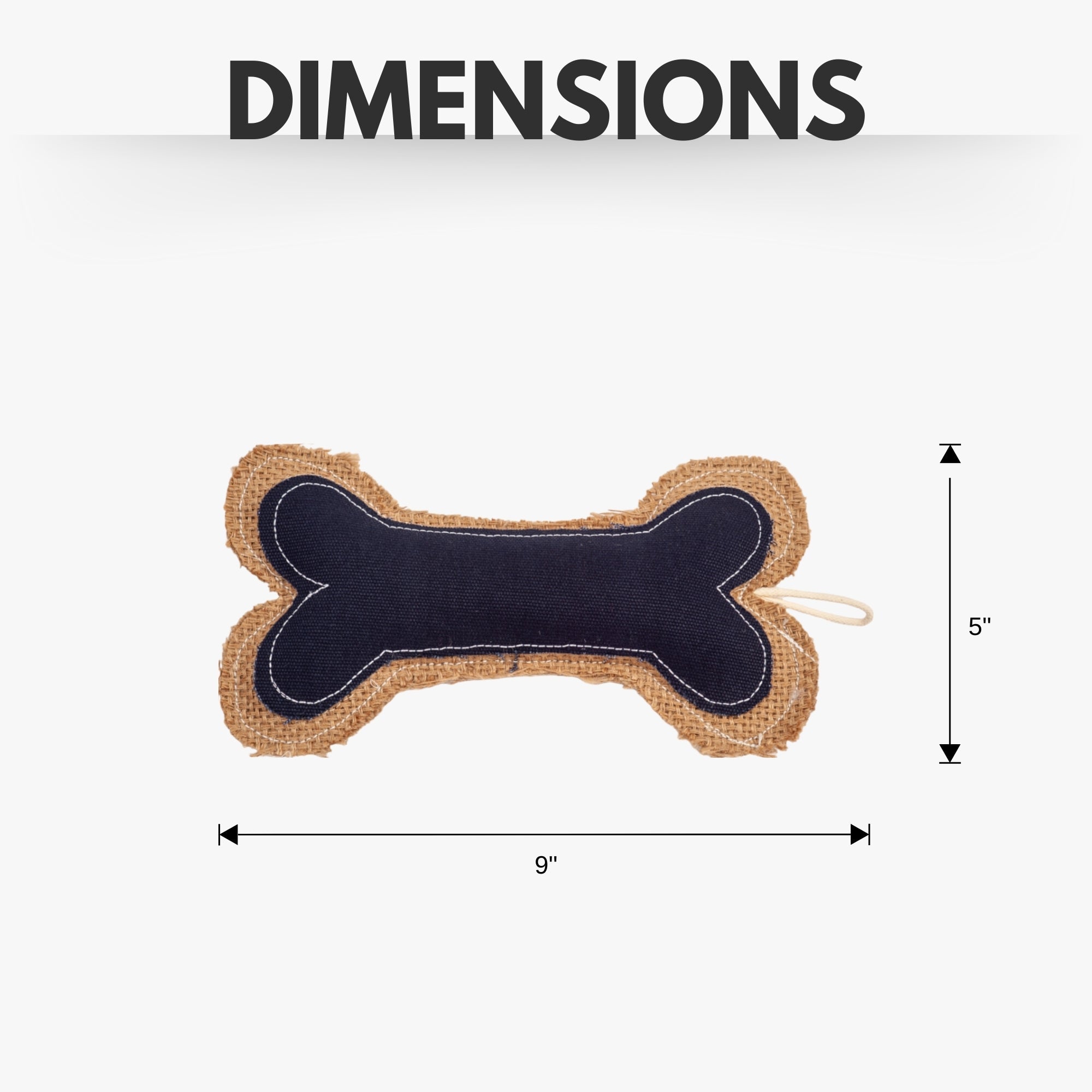 Country Living Jean Leather - Jute Bone Pillow Dog Chew Toy – Durable, Safe and Non - Toxic - Mac's Got More