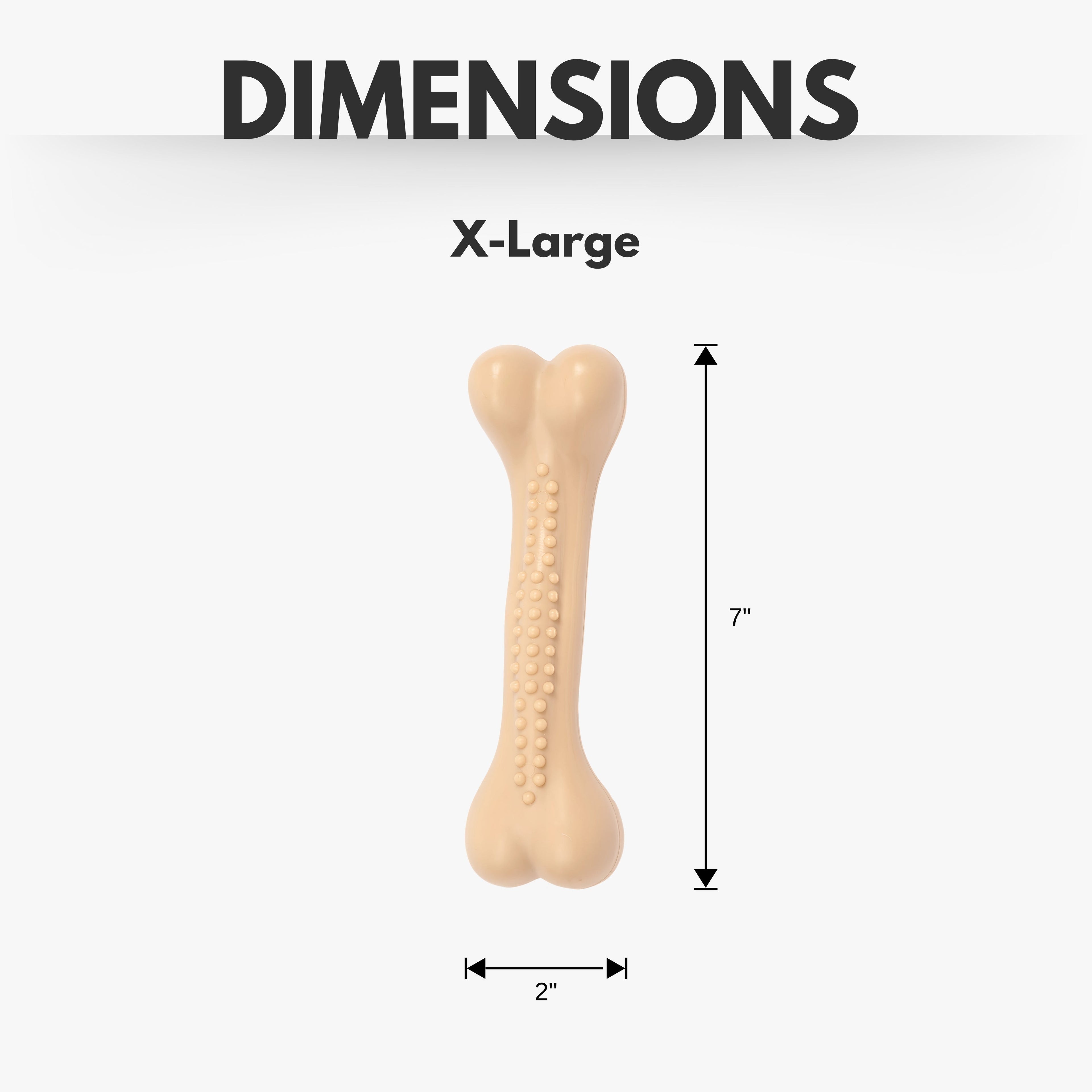 Country Living Nylon Chew Bone Toy for Dogs (Chicken - Flavored), Ideal for Heavy Chewers - Mac's Got More