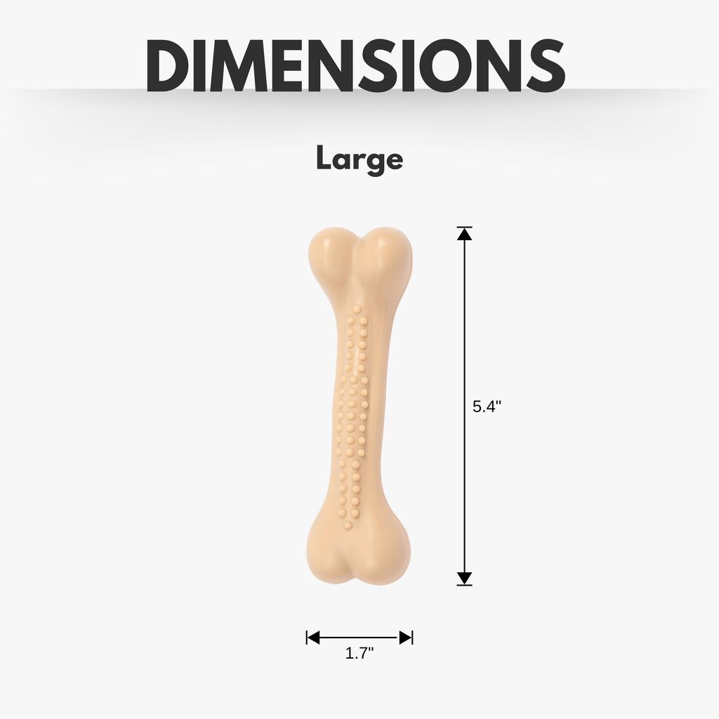 Country Living Nylon Chew Bone Toy for Dogs (Chicken - Flavored), Ideal for Heavy Chewers - Mac's Got More