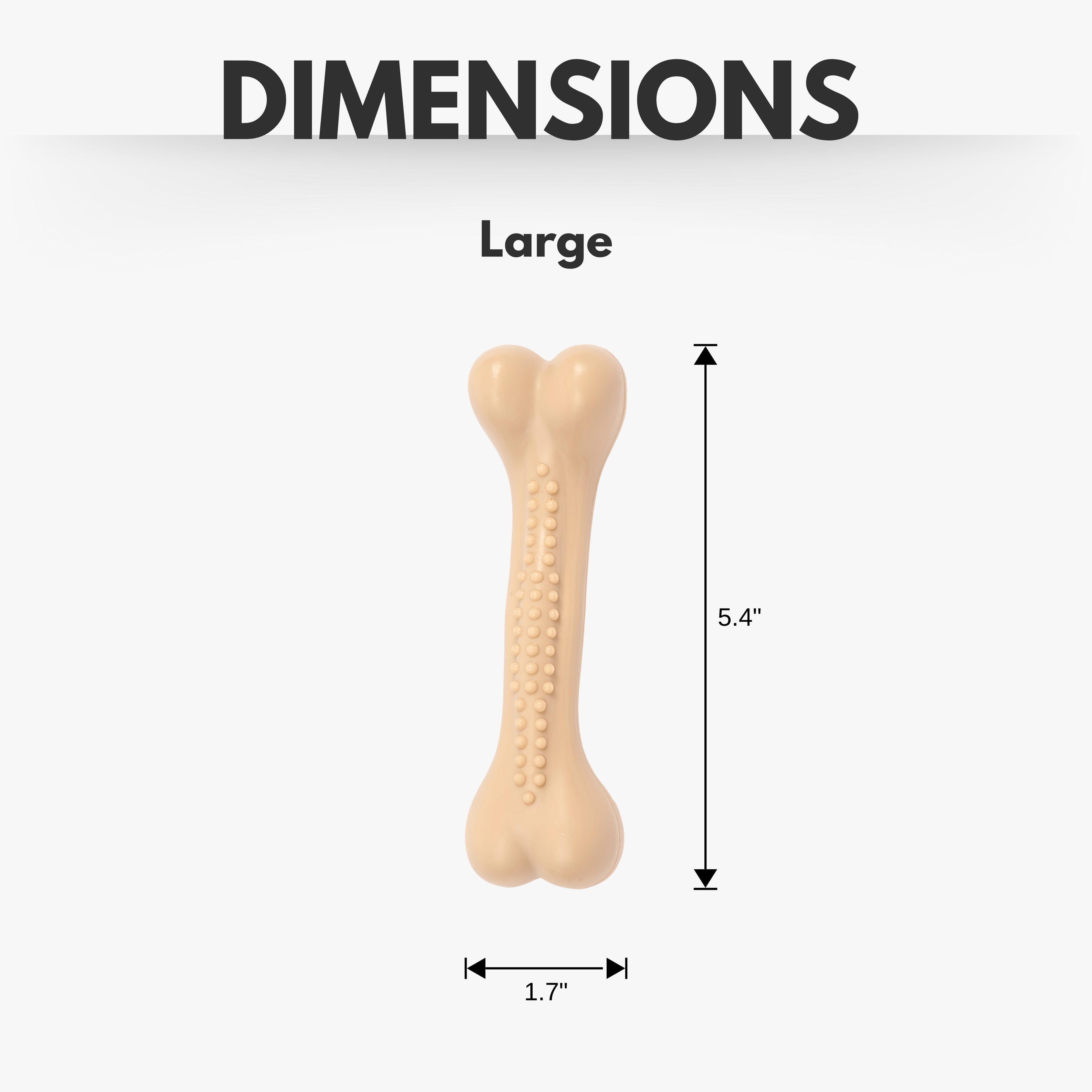 Country Living Nylon Chew Bone Toy for Dogs (Chicken - Flavored), Ideal for Heavy Chewers - Mac's Got More