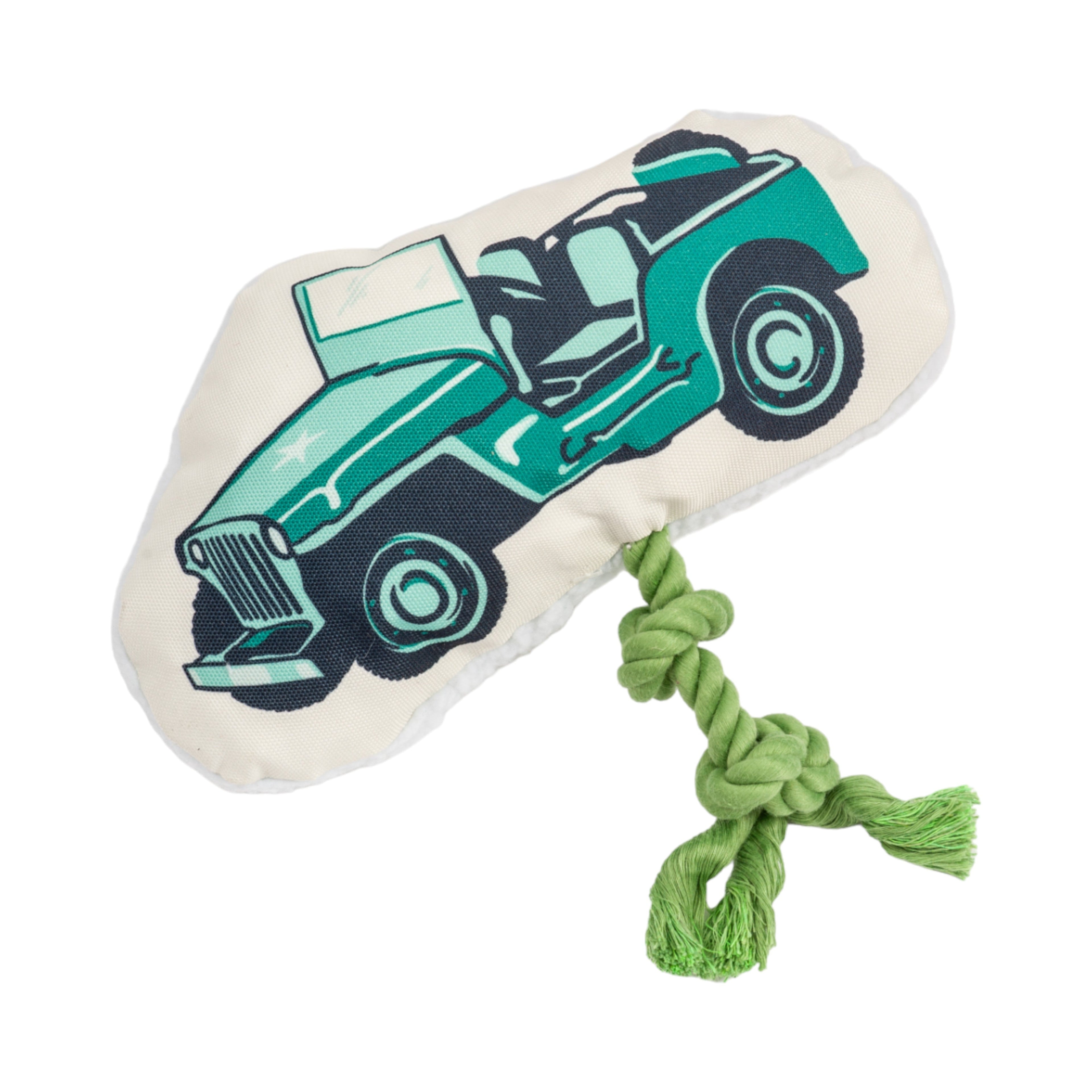 Country Living Retro Army Jeep with Squeaker & Crinkle Paper Plush Dog Toy - Mac's Got More
