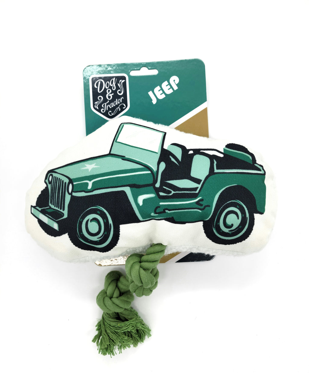 Country Living Retro Army Jeep with Squeaker & Crinkle Paper Plush Dog Toy - Mac's Got More