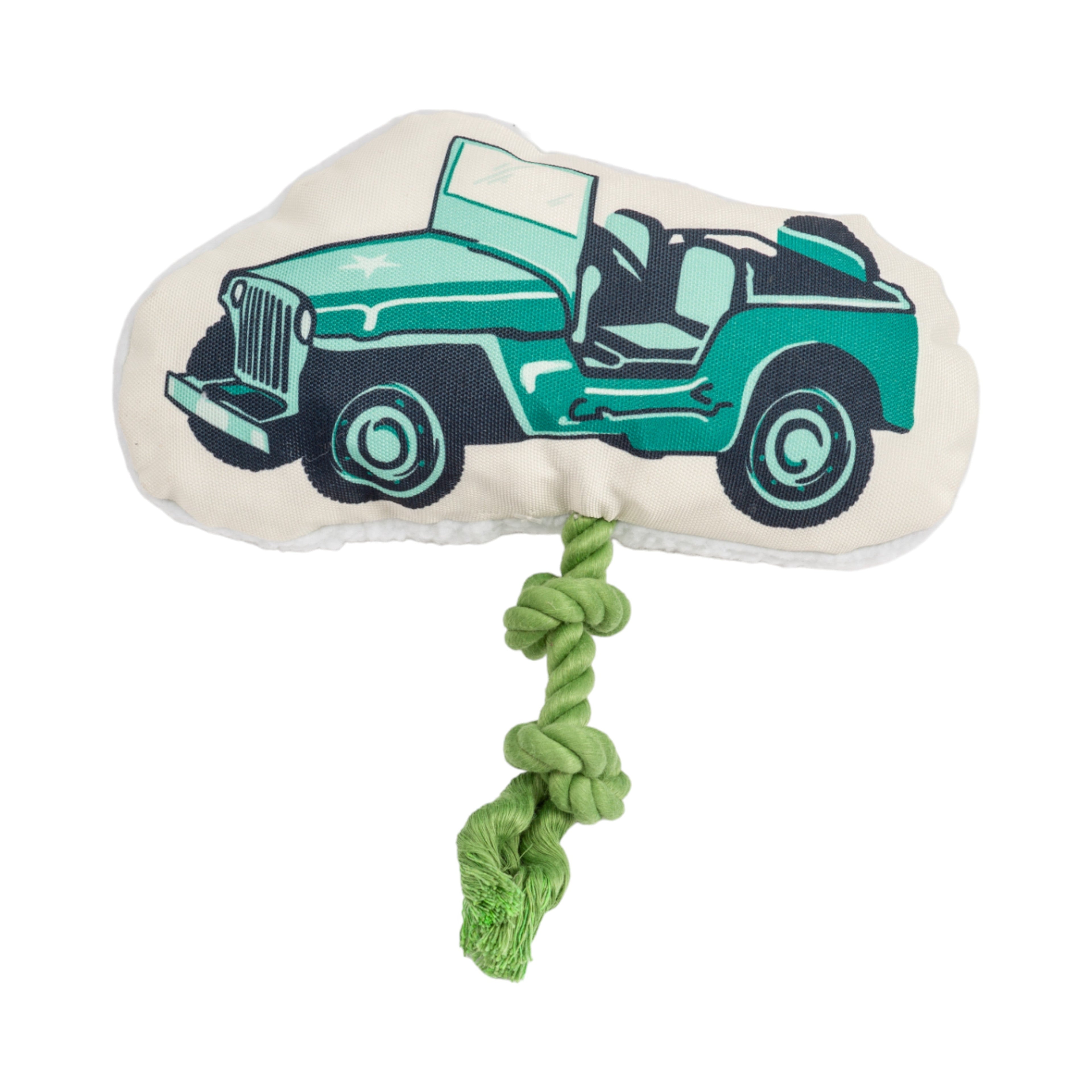 Country Living Retro Army Jeep with Squeaker & Crinkle Paper Plush Dog Toy - Mac's Got More