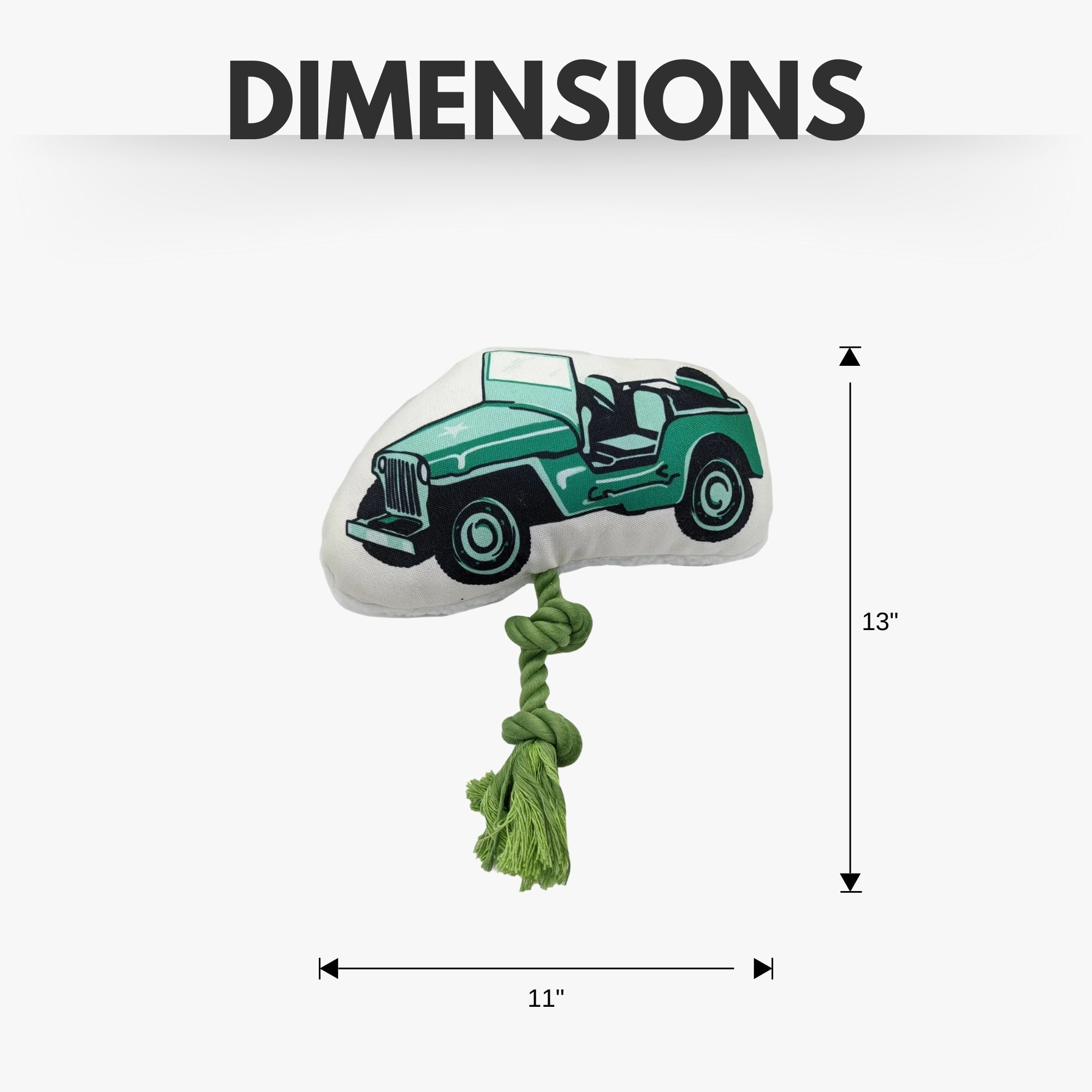 Country Living Retro Army Jeep with Squeaker & Crinkle Paper Plush Dog Toy - Mac's Got More