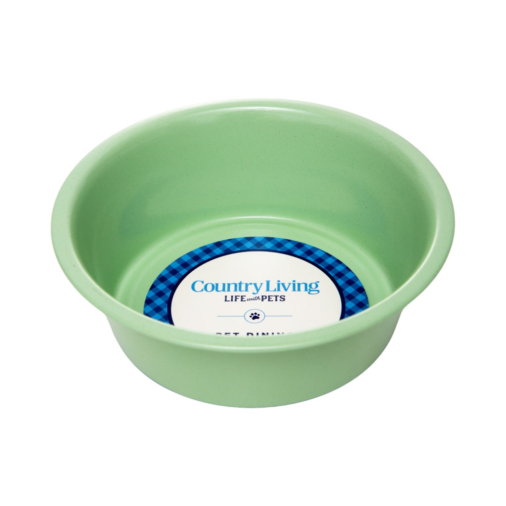 Country Living Set of 2 Coated Stainless Steel Heavy Dog Bowls - Ideal for Medium to Large Breeds - Mac's Got More