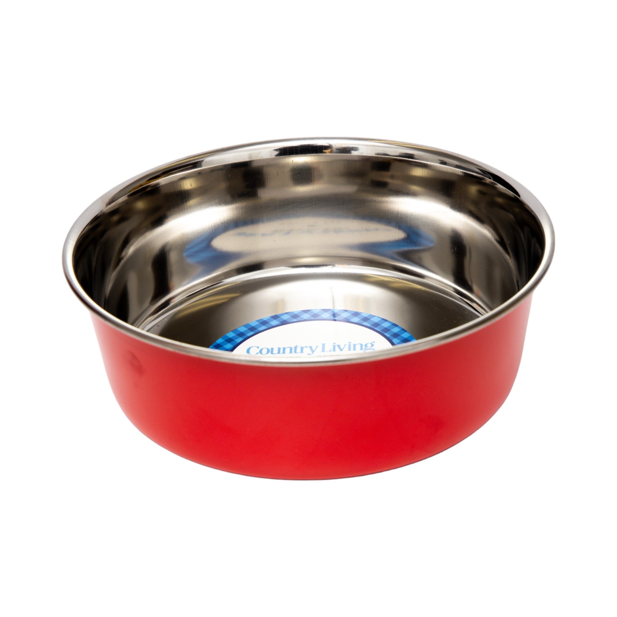 Country Living Set of 2 Heavy Gauge Stainless Steel Dog Bowls - Perfect for Food & Water - Mac's Got More
