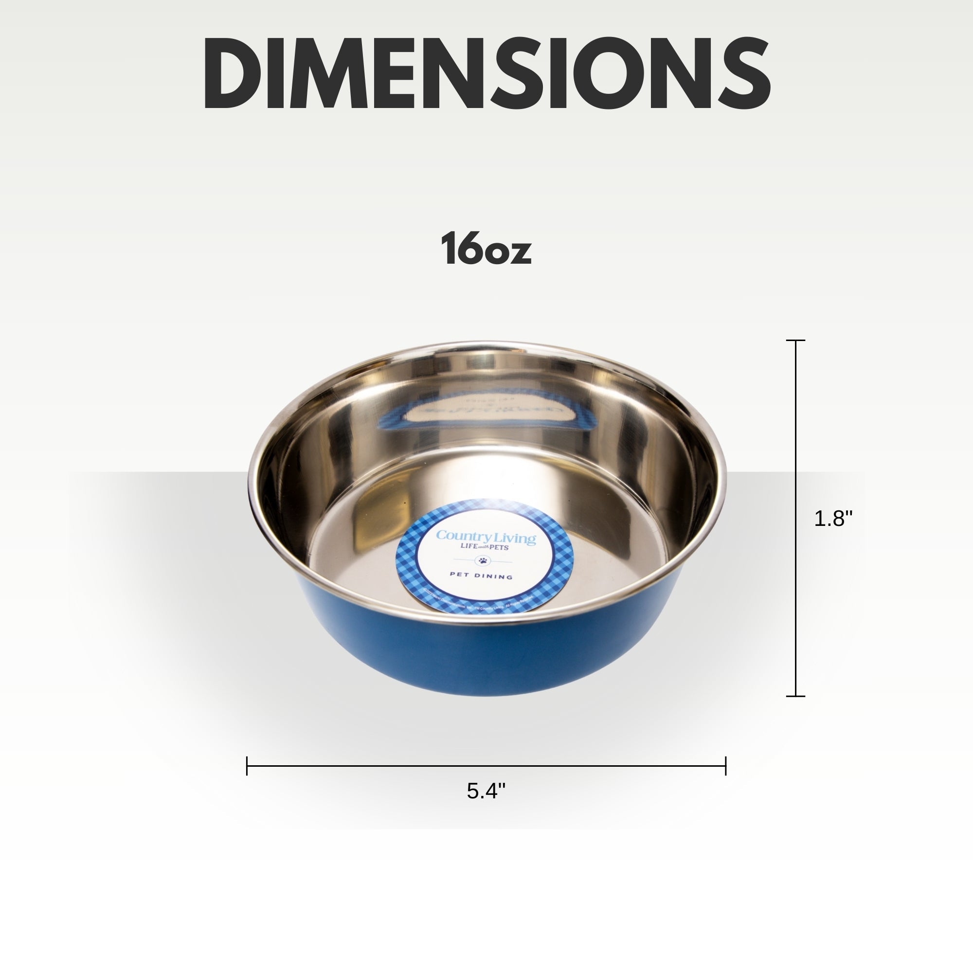 Country Living Set of 2 Heavy Gauge Stainless Steel Dog Bowls - Perfect for Food & Water - Mac's Got More