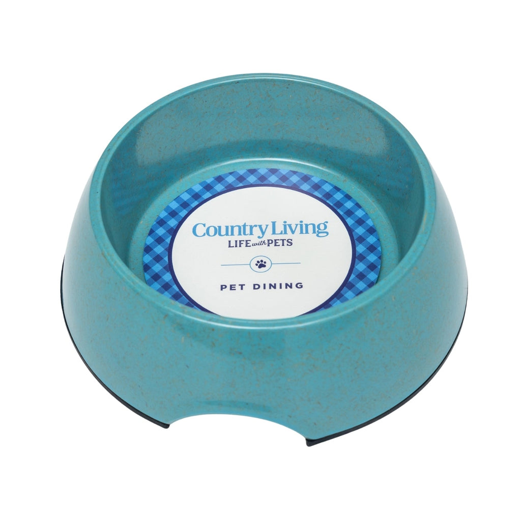 Country Living Set of 2 Natural Fiber Dog Bowls – Teal Blue - Mac's Got More