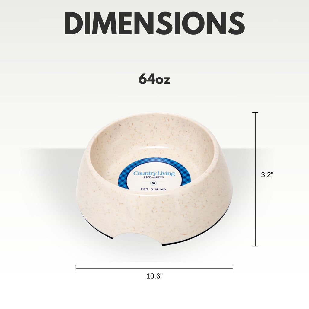 Country Living Set of 2 Natural Fiber Dog Bowls – White Swan - Mac's Got More