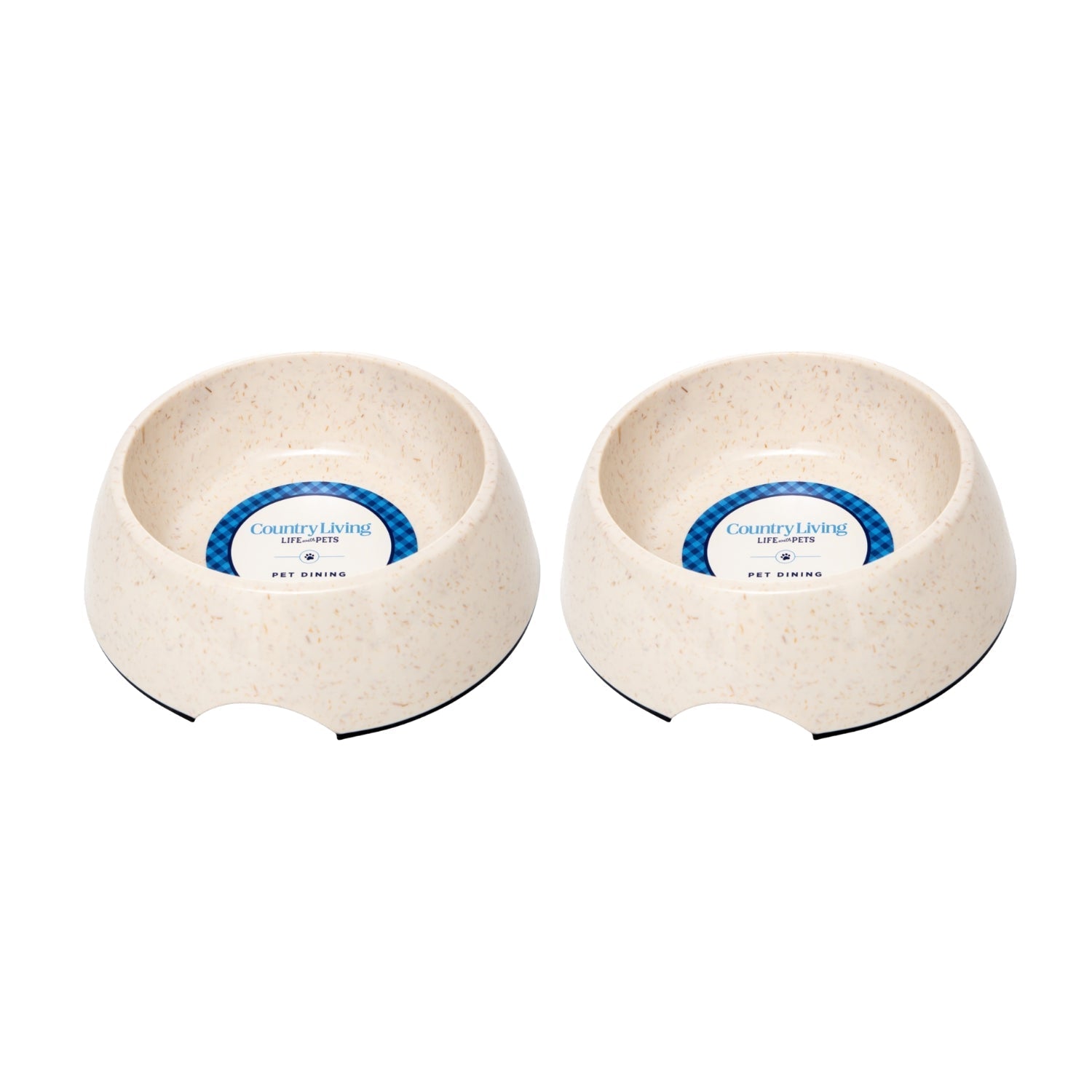 Country Living Set of 2 Natural Fiber Dog Bowls – White Swan - Mac's Got More