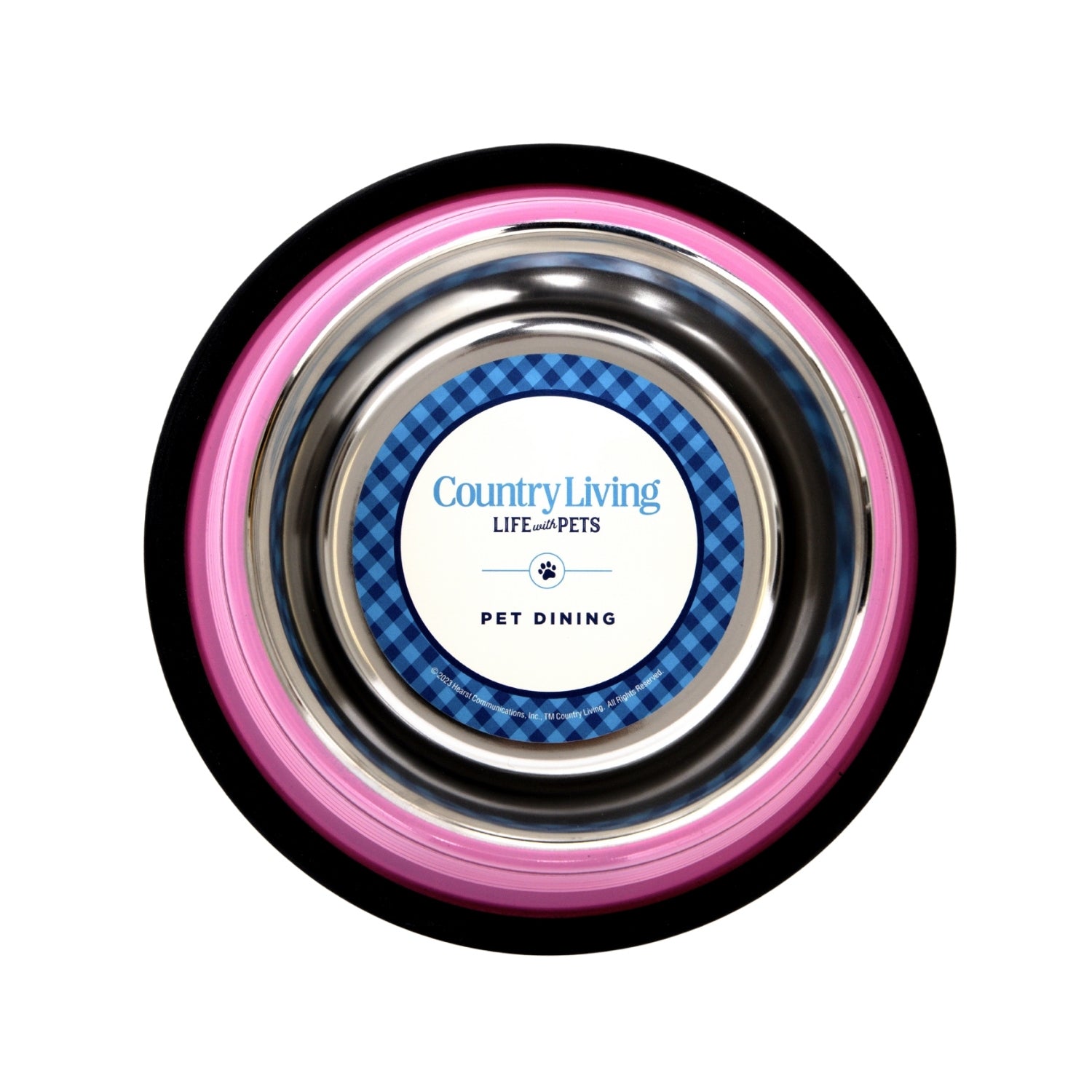 Country Living Set of 2 Ribbed Non - Slip Pet Bowls – Carnation Pink - Mac's Got More