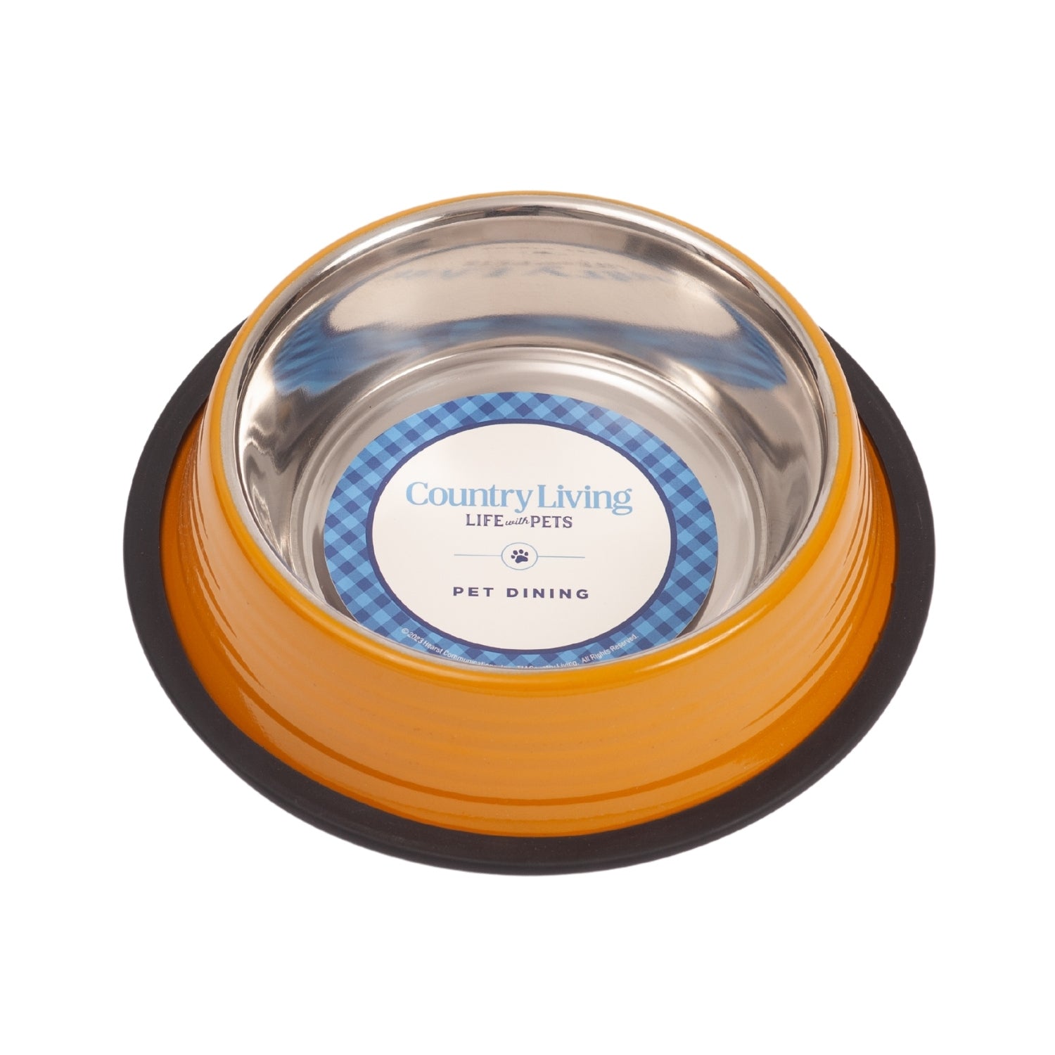 Country Living Set of 2 Ribbed Non - Slip Pet Bowls – Golden Yellow - Mac's Got More