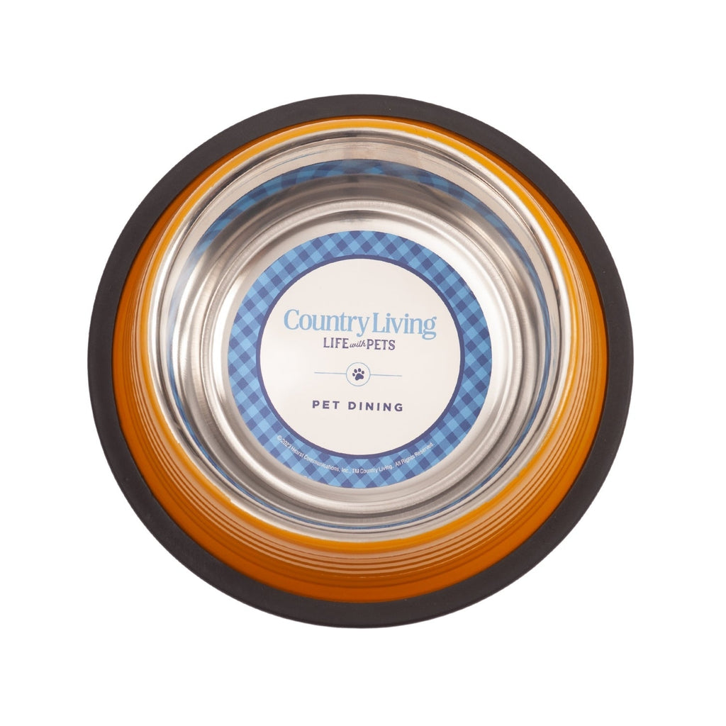 Country Living Set of 2 Ribbed Non - Slip Pet Bowls – Golden Yellow - Mac's Got More