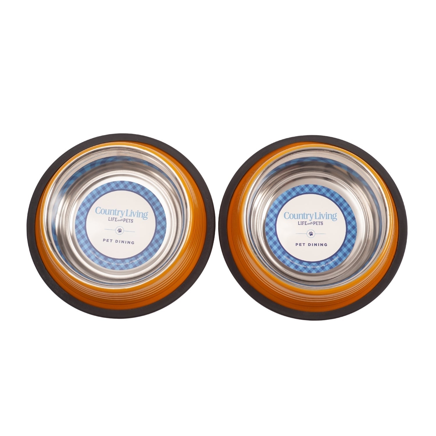 Country Living Set of 2 Ribbed Non - Slip Pet Bowls – Golden Yellow - Mac's Got More