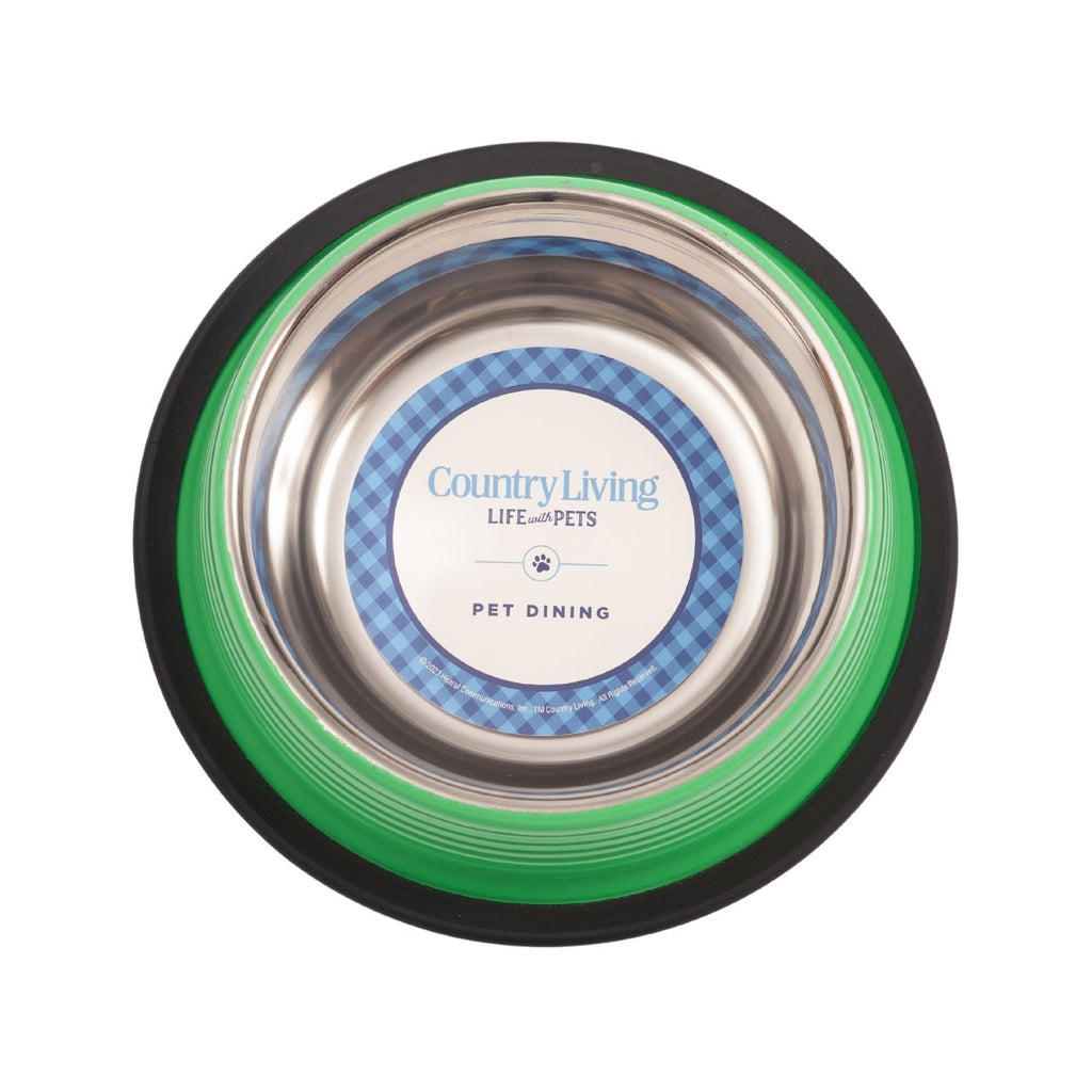Country Living Set of 2 Ribbed Non - Slip Pet Bowls – Irish Green - Mac's Got More