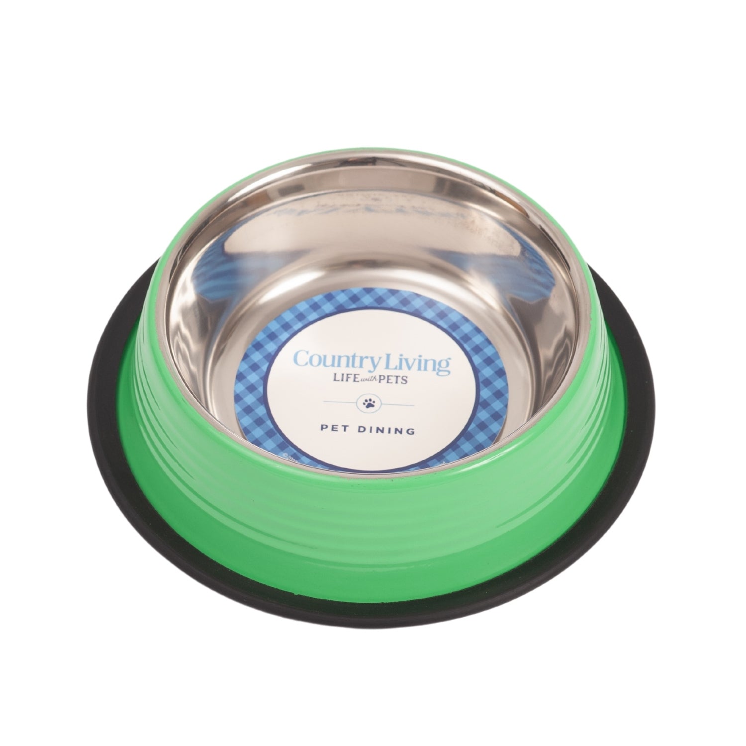 Country Living Set of 2 Ribbed Non - Slip Pet Bowls – Irish Green - Mac's Got More