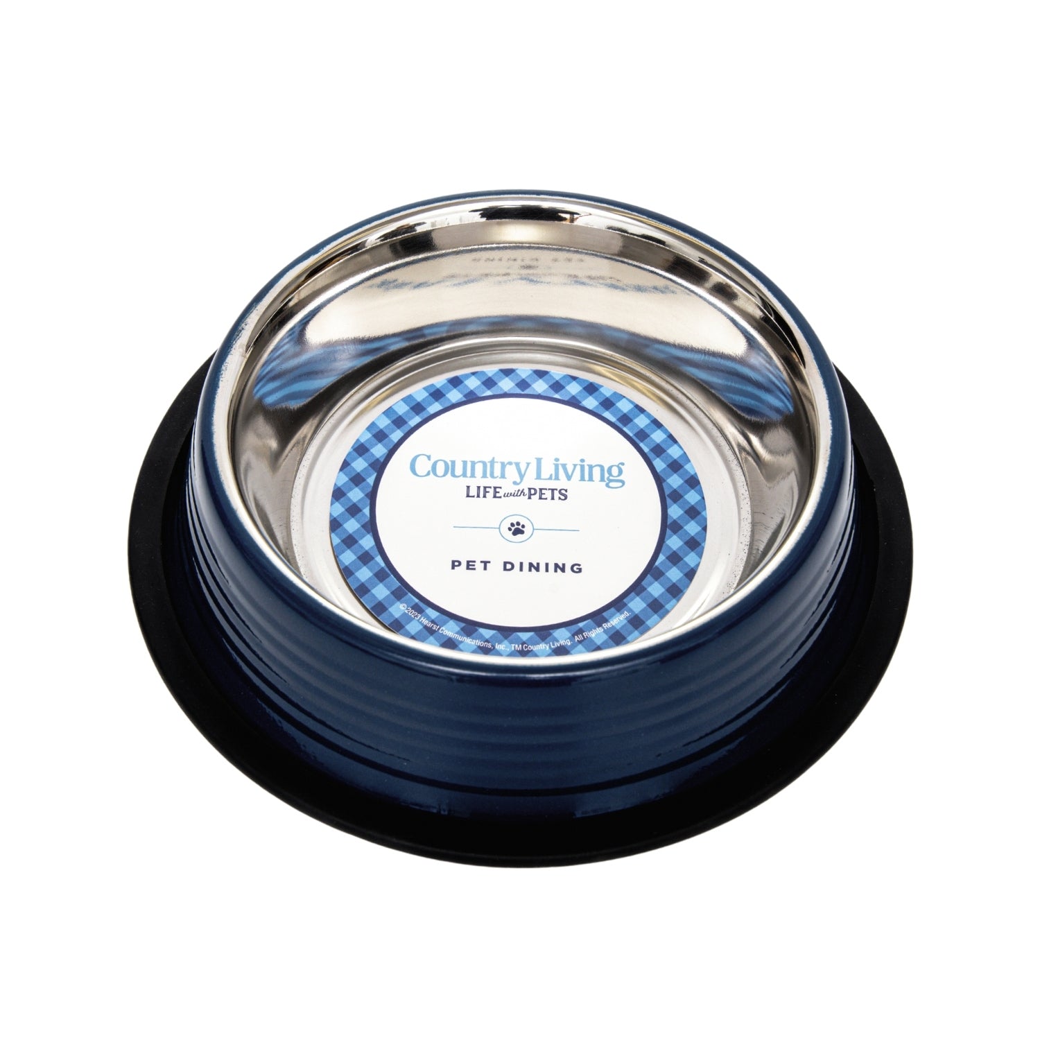 Country Living Set of 2 Ribbed Non - Slip Pet Bowls – Poseidon Blue - Mac's Got More