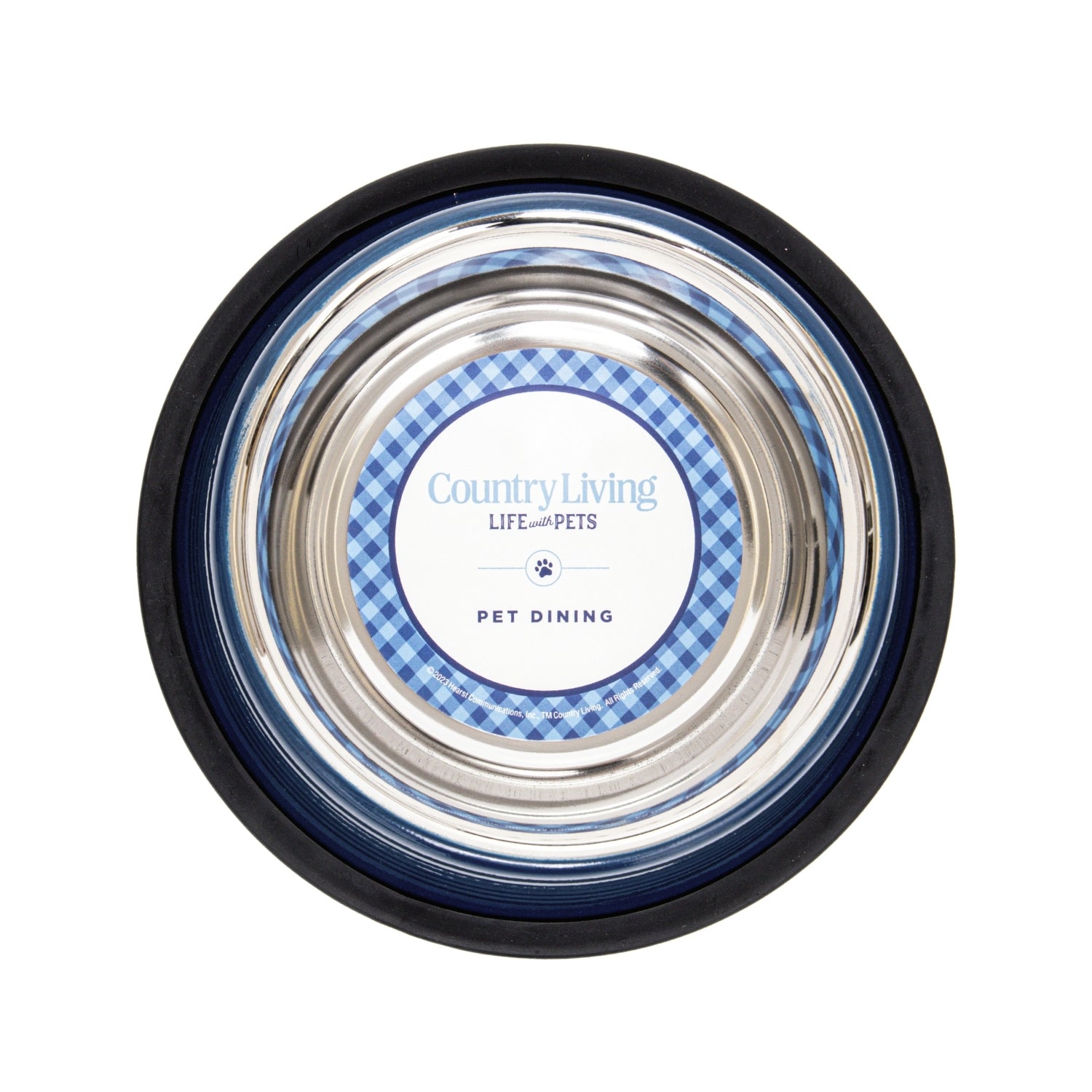 Country Living Set of 2 Ribbed Non - Slip Pet Bowls – Poseidon Blue - Mac's Got More