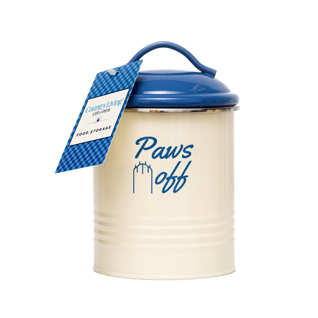 Country Living Set of 3 Pet Treat Canisters, Dog Treat Storage – French Blue Lid - Mac's Got More