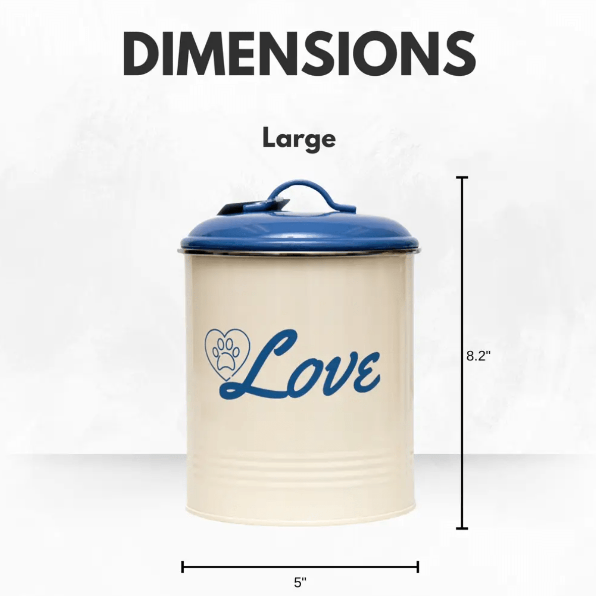 Country Living Set of 3 Pet Treat Canisters, Dog Treat Storage – French Blue Lid - Mac's Got More