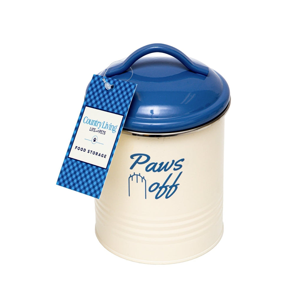 Country Living Set of 3 Pet Treat Canisters, Dog Treat Storage – French Blue Lid - Mac's Got More